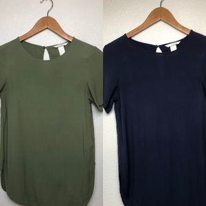 Pair of H&M Short Sleeve Blouses size 2